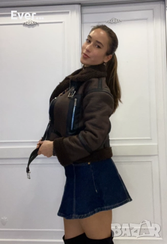 Дамско Късо яке в кафяв цвят., снимка 2 - Якета - 52292587