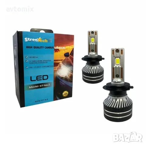 Н7 LED система за фарове модел STN2, 150 000 Lux, 45W, Canbus 6000K