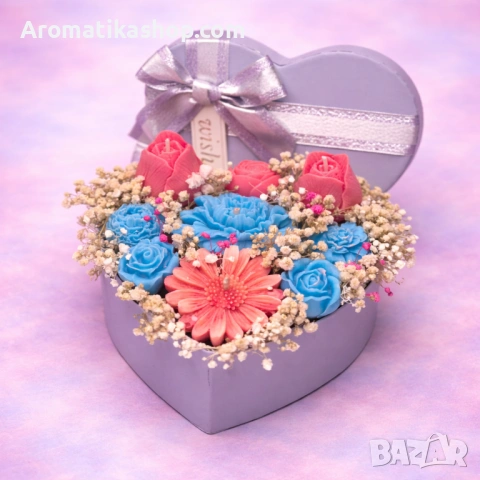 „Нежно Сърце“ – Ароматен соев букет