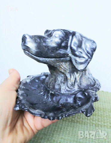 Винтидж метален пeпeлник Куче , снимка 7 - Антикварни и старинни предмети - 53438044