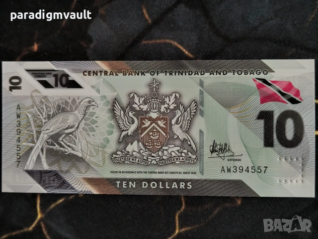 Банкнота - Тринидад и Тобаго - 10 доларa UNC | 2020г