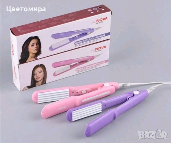 Мини преса за коса с вафли, снимка 1 - Преси за коса - 45677821