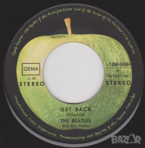 Грамофонни плочи The Beatles – Get Back / Don't Let Me Down 7" сингъл, снимка 3 - Грамофонни плочи - 49154722