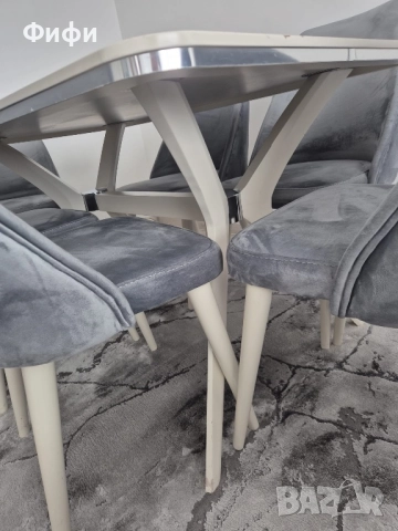 Маса за трапезаря с 6 стола, снимка 2 - Маси - 52967838