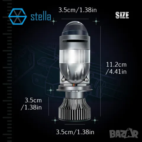 Високомощни 110 W крушки за фарове с мини лещи H4, снимка 5 - Аксесоари и консумативи - 49379054