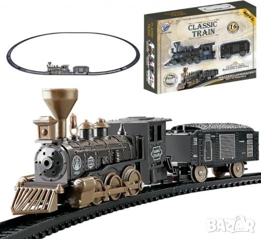 Класически ретро влак с релси - 16 части, снимка 5 - Коли, камиони, мотори, писти - 51080515