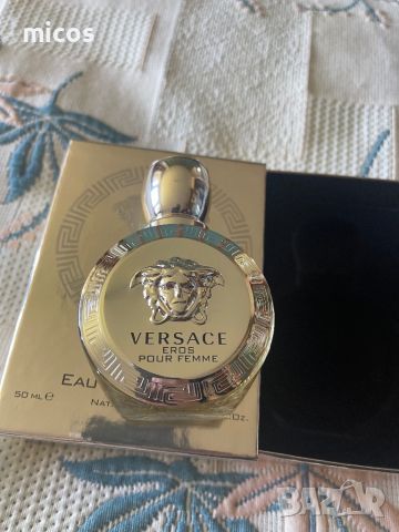 Запазен!Versace-Eros,EDP 50 ml, дамски парфюм оригинал,нов, снимка 6 - Дамски парфюми - 45352821