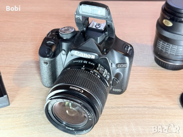 Canon EOS 500D + 2 обектива + 32GB карта + аксесоари, снимка 15 - Фотоапарати - 53864707