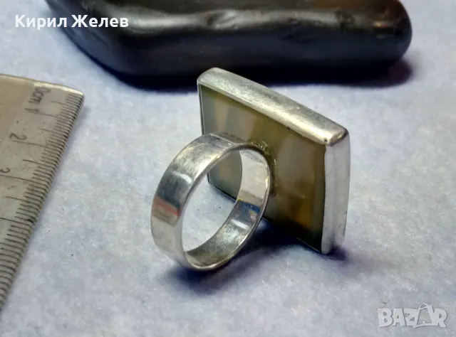 СТАР ПРЪСТЕН УНИКАТ КОСТ в МЕЛХИОНЕР ОБКОВ със СРЕБЪРЕН РИНГ и КРАЛСКИ СЕДЕФ ЧАСТ от КОМПЛЕКТ 37180, снимка 12 - Антикварни и старинни предмети - 49885931