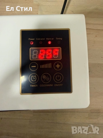 Стенен PTC отоплител и вентилатор LX-333 – 1800W, дистанционно управление и таймер, снимка 10 - Отоплителни печки - 53563431