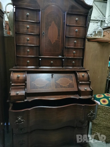 Старинно писалище с надстройка , снимка 8 - Антикварни и старинни предмети - 53121776