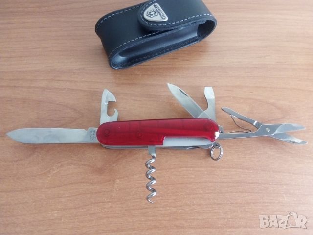 Нож Victorinox Climber+кожен калъф, снимка 3 - Екипировка - 45223143