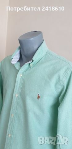 POLO Ralph Lauren Oxford Shirt Pique Cotton Slim Fit Mens Size L ОРИГИНАЛ! НОВО! Мъжка Риза!, снимка 11 - Ризи - 46624650