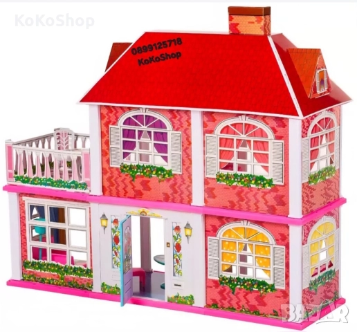 Къща за кукли с обзавеждане-83х25х70 см./къща с кукла, снимка 2 - Кукли - 52366899
