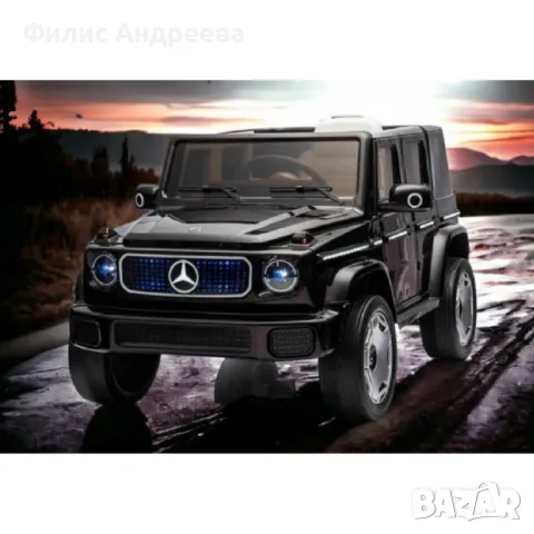 Акумулаторен джип Mercedes EQG Electric G-Class 12V с отварящи се врати меки гуми 4x4, снимка 7 - Други - 48634323