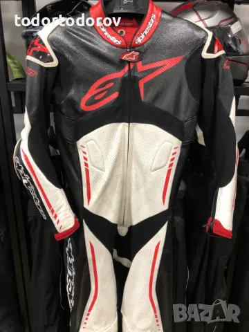 Кожен мото екип ALPINESTARS ATEM V2,1част,48-S,гърбица,слайдери, снимка 1 - Аксесоари и консумативи - 47207296