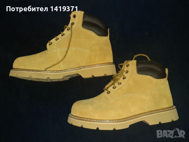 ЧИСТО НОВИ Работни обувки ботуши от естествена кожа Brahma Размер 47-48 / US 14 - Голям номер