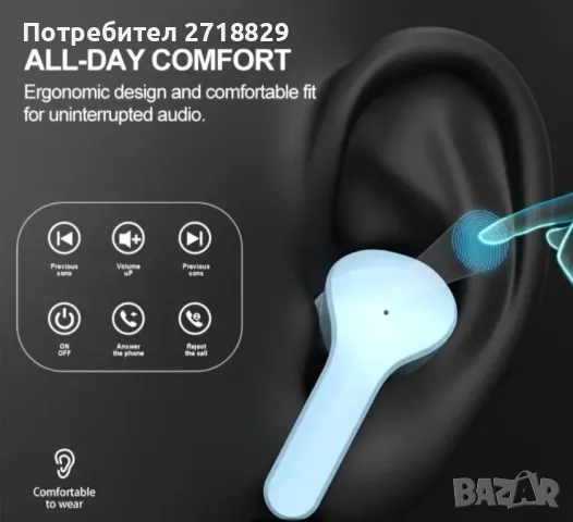 Безжични слушалки(блутут) bluetooth слушалки, снимка 4 - Bluetooth слушалки - 49504168