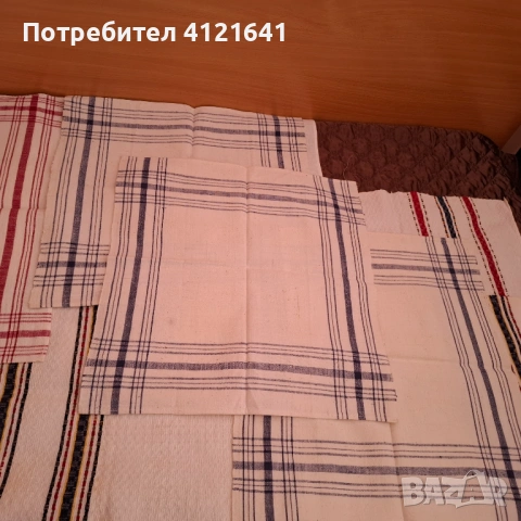 Ръчно тъкани кърпи, памук, от чеиза на майка ми, снимка 5 - Хавлиени кърпи - 53838774