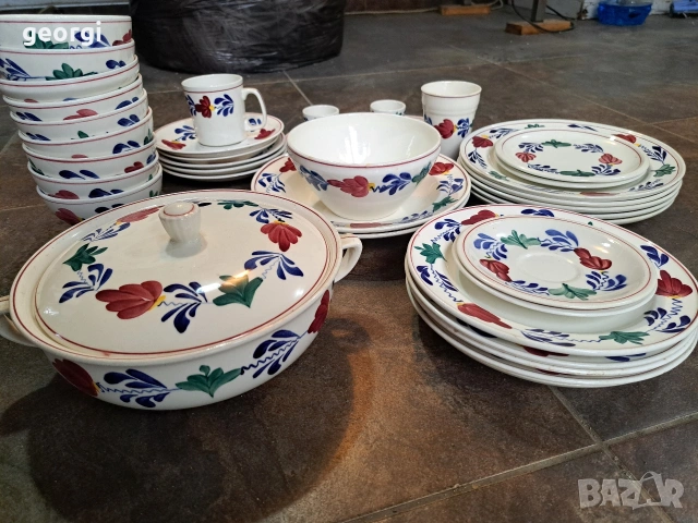 холандски сервиз за хранене Boch Borenbont и Petrus Regout & Co. Maastricht 31/3, снимка 2 - Сервизи - 53053694