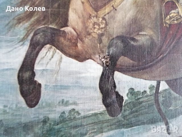 Картина на платно - Принц Балтасар Карлос на Кон (Размер: 40x31,5см), снимка 3 - Антикварни и старинни предмети - 52889760