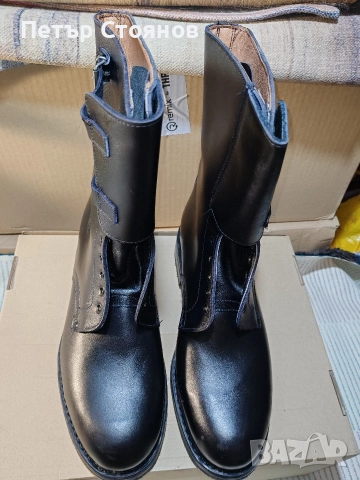 Италиански военни кубинки от естествена кожа Davos р-р 46, снимка 4 - Мъжки боти - 52945043