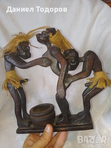 Африканска Дървена Фигура - Ръчна Изработка, снимка 9 - Декорация за дома - 46335950