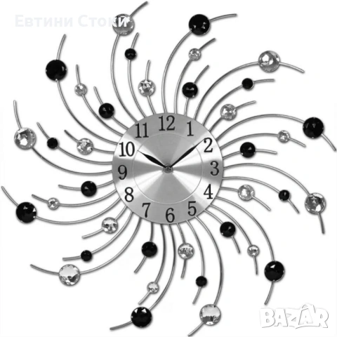 Декоративен стенен часовник с кристали - 50 см, снимка 2 - Стенни часовници - 53730195