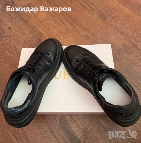 Кожени черни мъжки маратонки на Guess