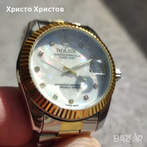 Дамски луксозни часовници 6 цвята Rolex Oyster Perpetual Datejust bicolour , снимка 7 - Дамски - 46997682