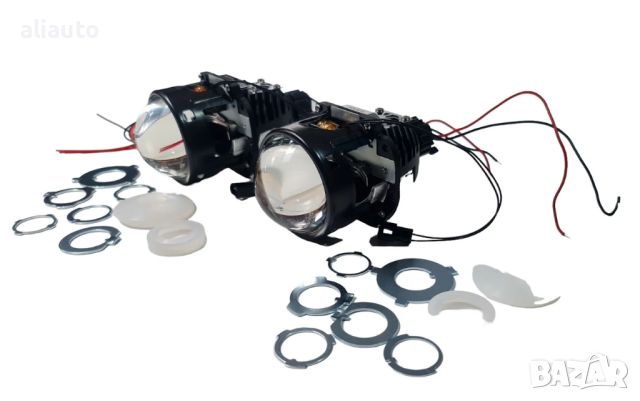 Лед лупи 3.0 Inch – Bi LED лещи за фарове на автомобил H4 H7, снимка 1 - Аксесоари и консумативи - 46165809