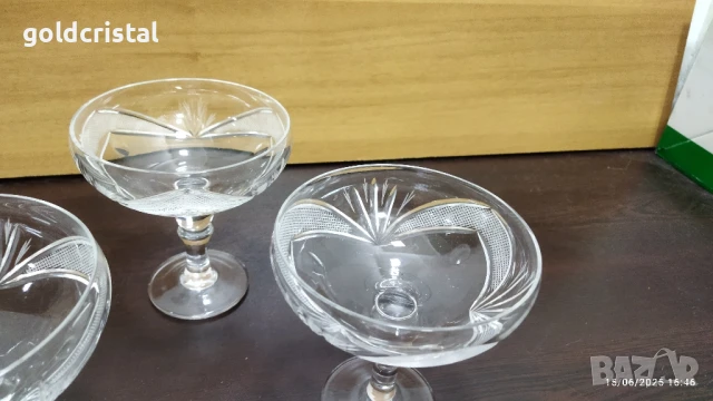 кристални чаши Рамона , снимка 5 - Антикварни и старинни предмети - 26751575