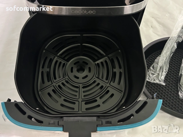 НОВ Еър фрайър Cecotec Cecofry Full Inox 5500 Pro – 5.5L, 1700W + Гаранция, снимка 5 - Фритюрници - 54125347