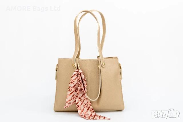 Класическа дамска чанта AMORE Giulia - Cream