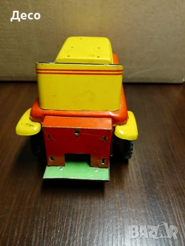 Стара тенекиена играчка мотокар Чехословакия., снимка 3 - Колекции - 50785164