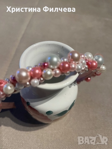 Нежна диадема от перли , снимка 13 - Полиране - 41396011