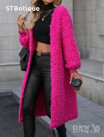 🌸 Елегантно розово палто от изкуствена кожа – STBoutique 🌸, снимка 7 - Палта, манта - 51940281