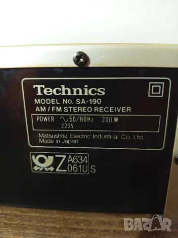 Technics SA - 190, снимка 10 - Ресийвъри, усилватели, смесителни пултове - 49086539