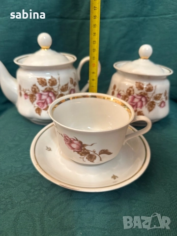 Руски сервиз за чай, СССР, снимка 4 - Сервизи - 52974366