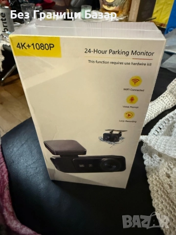 Нова Автокамера 4K + 1080P с WiFi и 24h паркинг режим кола автомобил Dash Cam