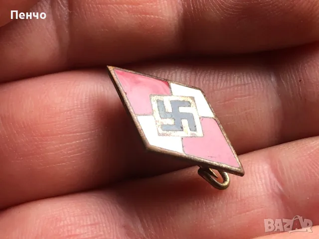 стара немска значка - WEHRMACHT - WWII - ОРИГИНАЛ, снимка 3 - Антикварни и старинни предмети - 49664822