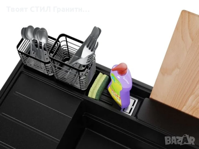 новата гранитна мивка Oslo 80 Premium Pocket – със специален джоб за отцеждане, д