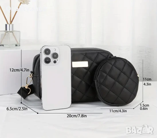 Дамска чанта с портмоне за монети, снимка 4 - Чанти - 51414486