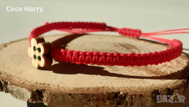 Комплект гривни,Копче за късмет, снимка 4 - Шноли, диадеми, ленти - 53122408