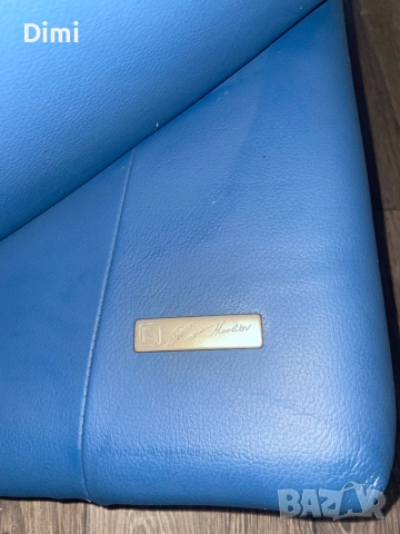 Кожен диван*БЕЗПЛАТЕН ТРАНСПОРТ*Син диван от естествена кожа, снимка 7 - Дивани и мека мебел - 52035676