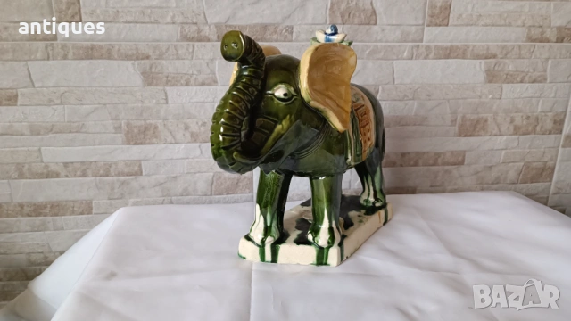 Керамичен слон - Китайски Фън Шуй - 30/24, снимка 3 - Антикварни и старинни предмети - 53955522