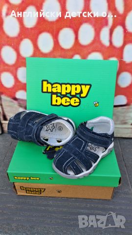 Английски детски сандали естествена кожа-Happy Bee, снимка 8 - Детски сандали и чехли - 46316828
