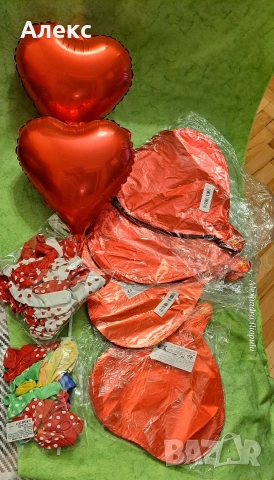Фолиеви балони сърца 25см, снимка 4 - Декорация за дома - 53444813
