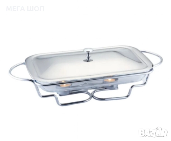 Съд за затопляне Bohmann, 3л. правоъгълен, 2свещи, Стоманен капак, Стъкло, Инокс, снимка 9 - Други - 52448635