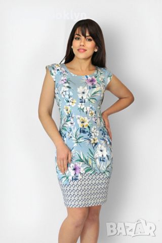 Дамска рокля с флорален принт арт.1316, снимка 1 - Рокли - 45885524